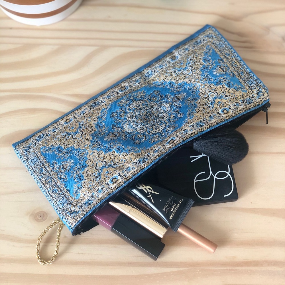 New.....Tapestry large makeup  bag/ pouch
